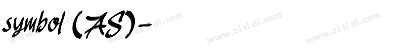 symbol (AS)字体转换